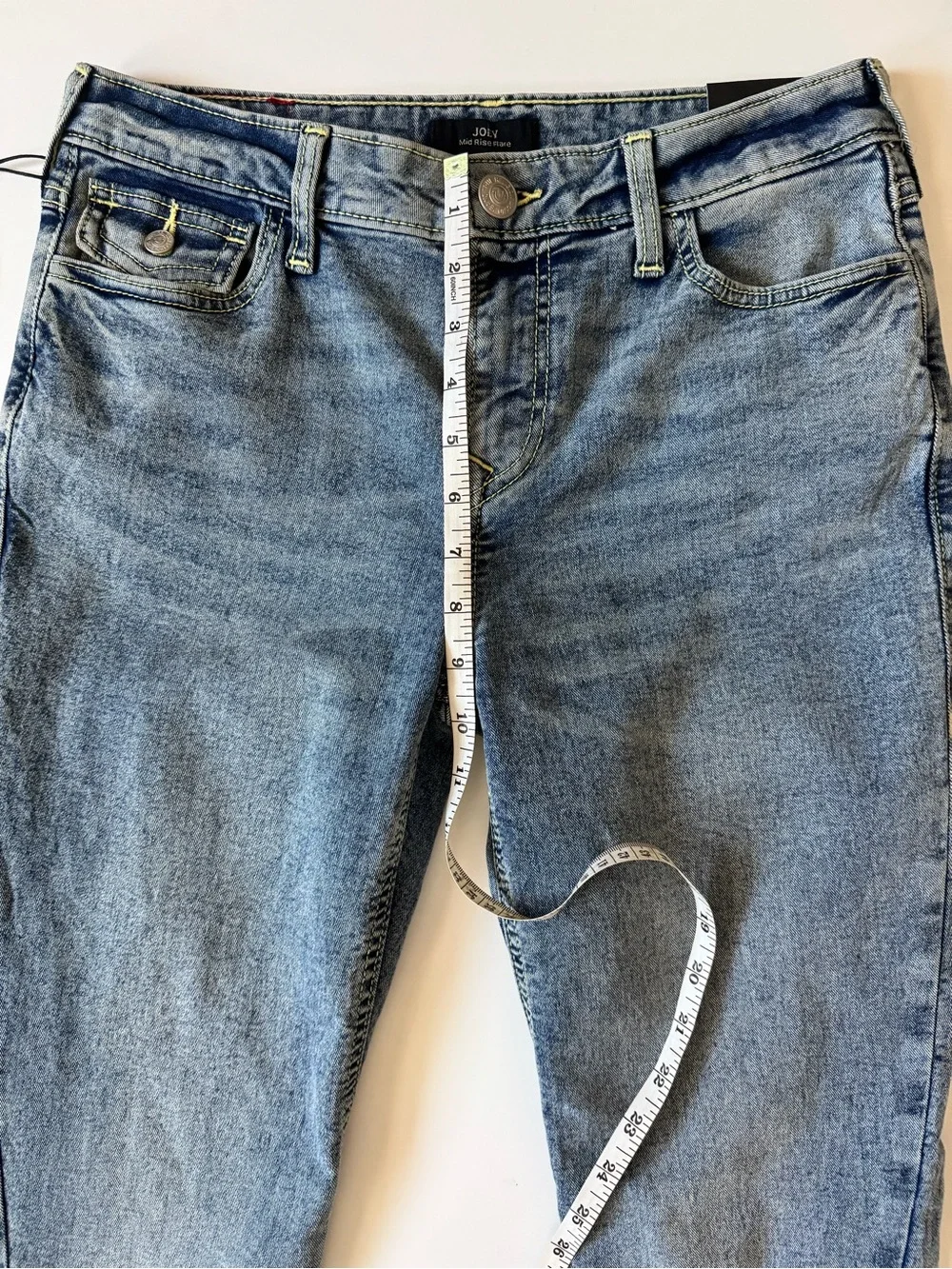 True Religion Joey Mid-Rise Flap Flare Jeans, Light Wash, NWT, Women’s Multiple